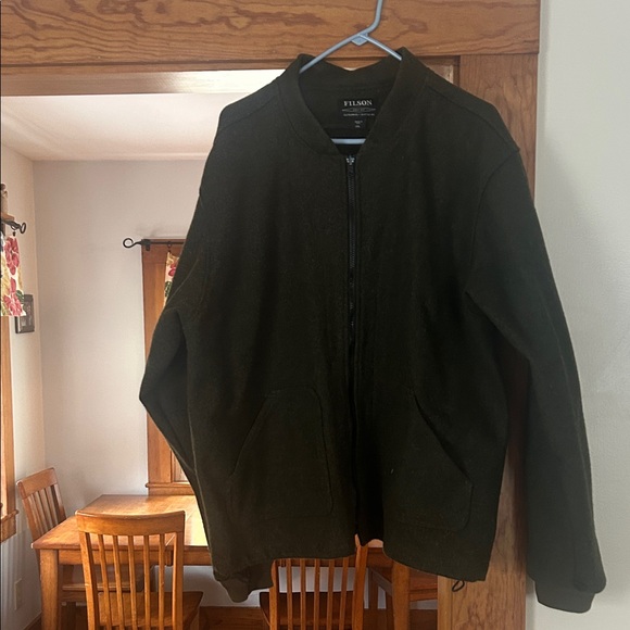 Filson Olive Green Zip-Up Jacket - Picture 1 of 4